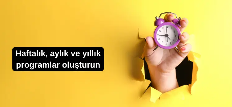 haftalık aylık yıllık ders programı